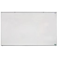 Tableau blanc 120 x 200 cm émaillé magnétique - Cadre alu + auget NF