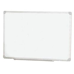 Tableau blanc 100 x 150 cm Laqué magnétique - Cadre alu + auget 