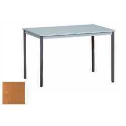 Table poly. rectangulaire 140 x 80 - Cèdre - Pieds  Aluminium