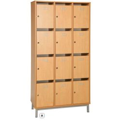 Meuble à courrier Professeur -12 cases ouvertes - L90xH183xP45 +socle