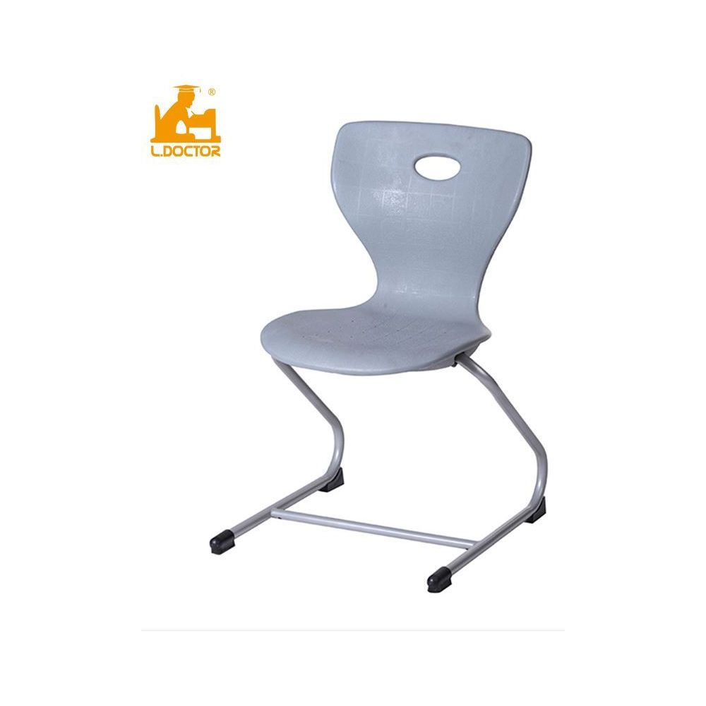 Chaise coque moulée en polypro - Pieds inox - 42x42x42cm - T5 - Grise
