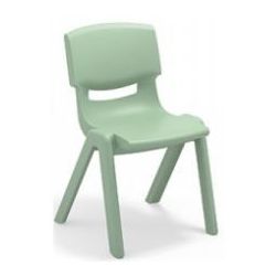 Chaise maternelle plastique - Assise H 26cm - T1 VERT PASTEL