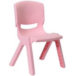 Chaise maternelle plastique - Assise H 26cm - T1 ROSE PASTEL