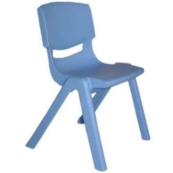 Chaise maternelle plastique - Assise H 30cm - T2 BLEU