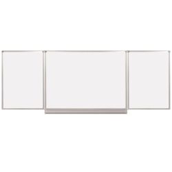 Tableau triptyque 120 x 150 cm -  Emaillé blanc avec encadrement alu