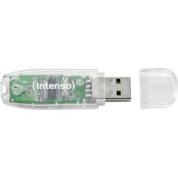 Clé USB 2.0 - 32 Go - INTENSO - Rainbow Line - Transparente