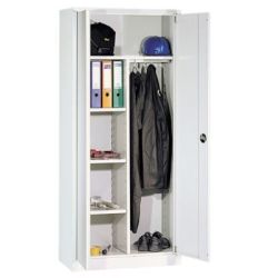 Armoire - 4 tablettes + Penderie - GRIS - H180 x L60 x P40