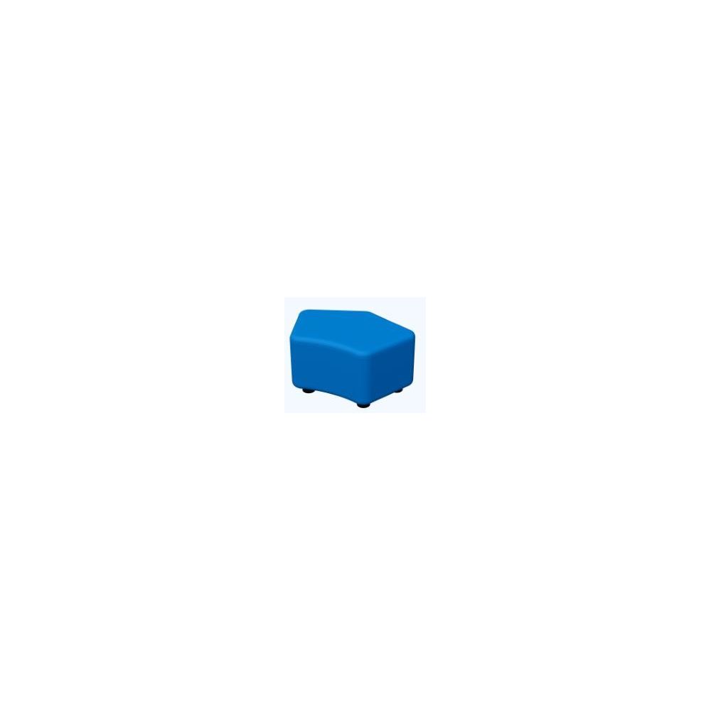 Pouf Hexagone en cuir L90 x H43cm - BLEU - Taille adulte Pouf Hexagone en cuir L90 x H43cm - BLEU - Taille adulte
